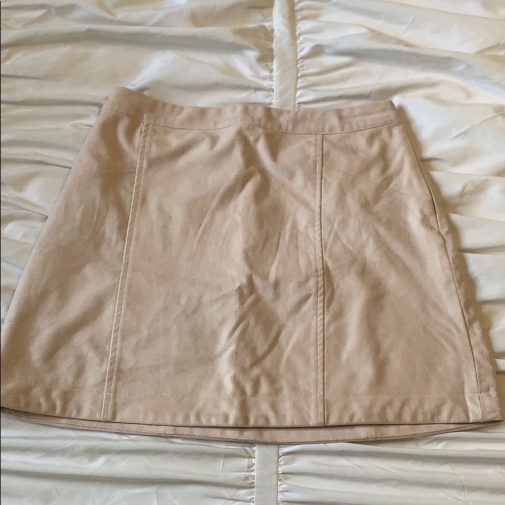 Suede mini skirt
